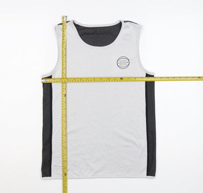 National Basketball League Boys Grey Mesh Basketball Tank Top Size 14 Years