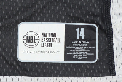National Basketball League Boys Grey Mesh Basketball Tank Top Size 14 Years