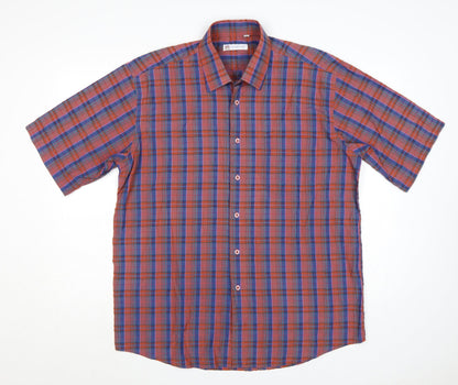 Rich Brother Men's Multicoloured Check Short Sleeve Cotton Shirt 17/43 Regular