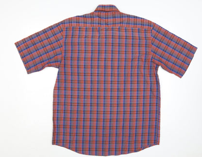 Rich Brother Men's Multicoloured Check Short Sleeve Cotton Shirt 17/43 Regular
