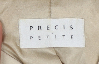 Precis Petite Beige Pinstripe Classic Blazer UK 12 Women's Tailored Jacket