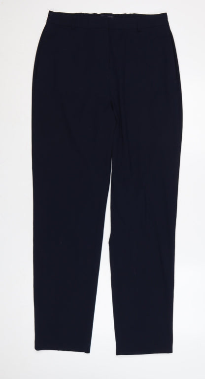 Marks and Spencer Women’s Blue Size 12 Long Straight Trousers