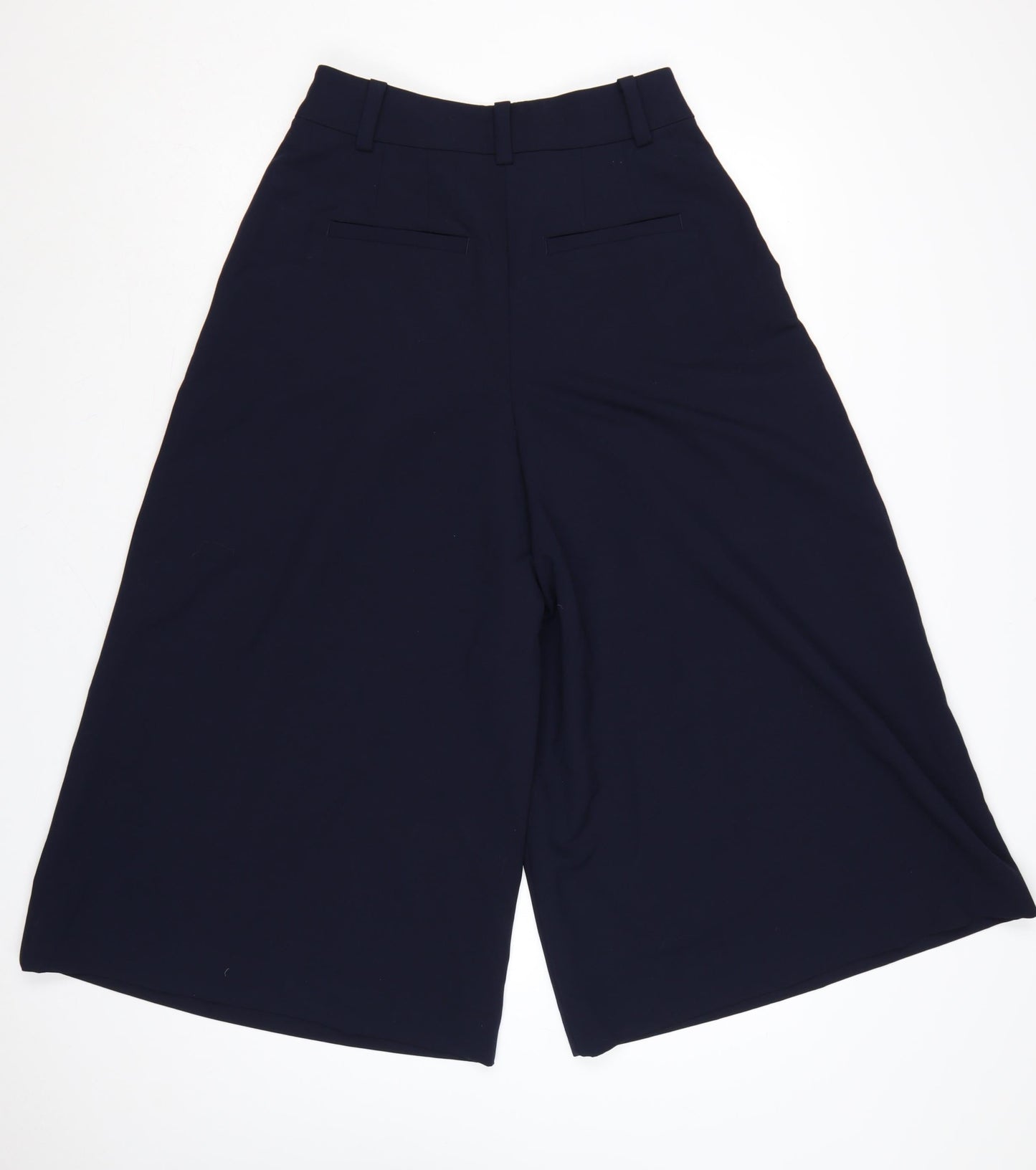 Boden Womens Navy Wide-Leg Culotte Trousers UK 12 Polyester Blend