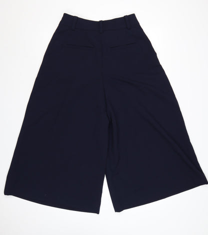 Boden Womens Navy Wide-Leg Culotte Trousers UK 12 Polyester Blend