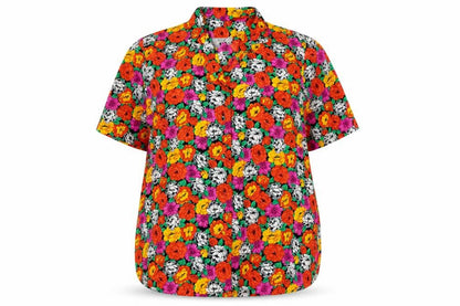 I. Magnin Women's Multicoloured Floral Button-Up Shirt 14 Plus