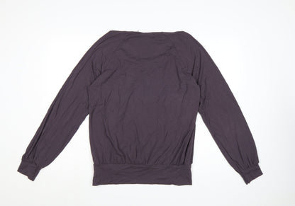 Next Womens Purple Long Sleeve Jersey Blouse Size 12