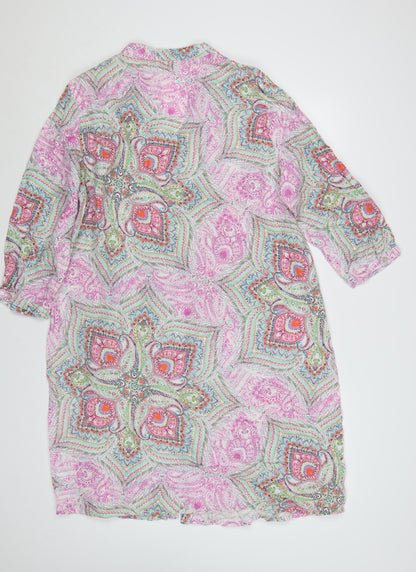 East Women’s Multicoloured Paisley V-Neck Shift Dress Size 14