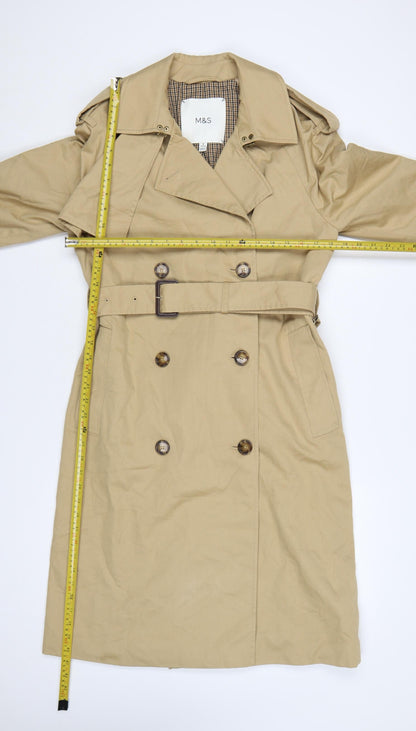 Marks and Spencer Women's Beige Petite Trench Coat Size 6