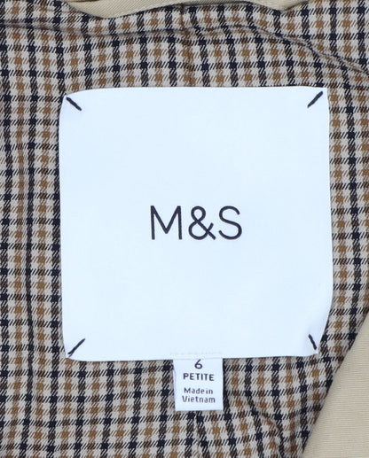 Marks and Spencer Women's Beige Petite Trench Coat Size 6