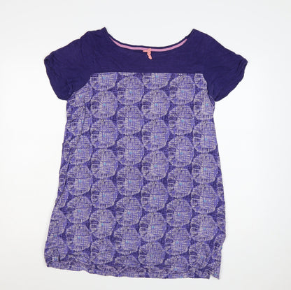 White Stuff Women's Purple Geometric Shift Dress Size 16