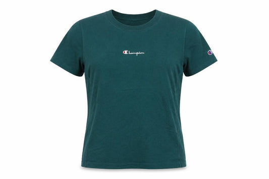 Champion Women Green Basic Short Sleeve Cotton T-Shirt M