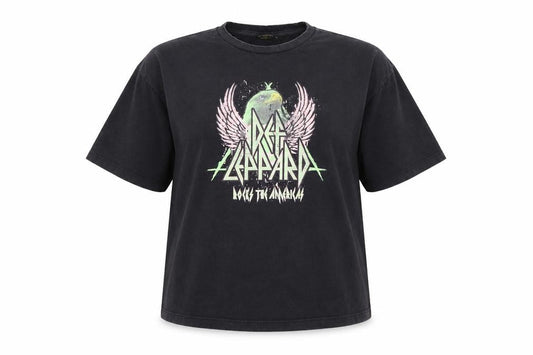 Primark Def Leppard Women's Black XL Relaxed Fit Graphic T-Shirt
