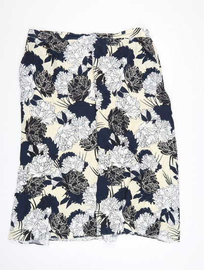 Marks and Spencer Women’s Multicoloured Floral A-Line Midi Skirt Size 22