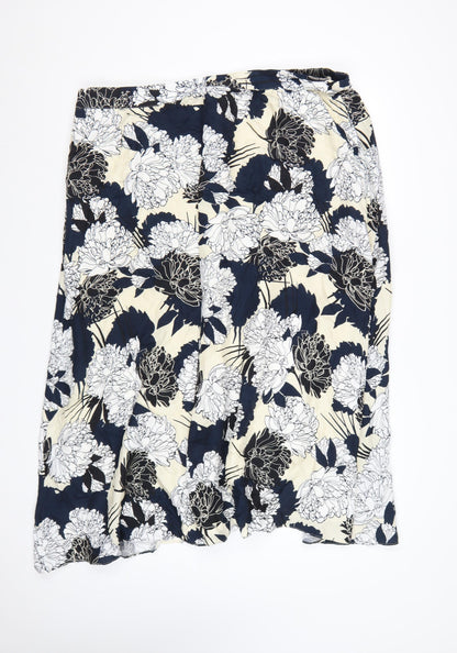 Marks and Spencer Women’s Multicoloured Floral A-Line Midi Skirt Size 22