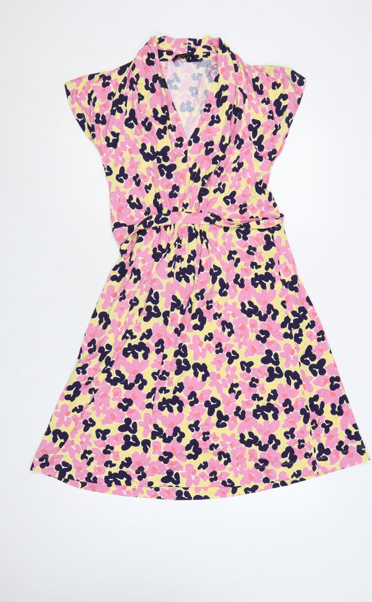 Additional front view of French Connection Women's Multicoloured Wrap Dress, size 6