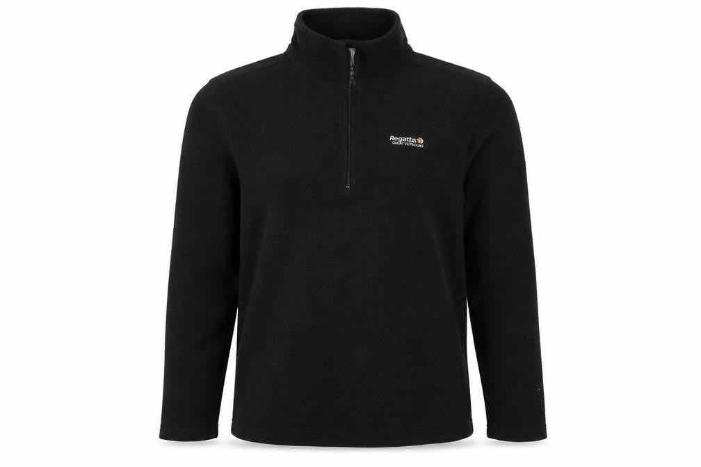 Regatta Men's Black Fleece 1/2 Zip Pullover Sweatshirt Size S