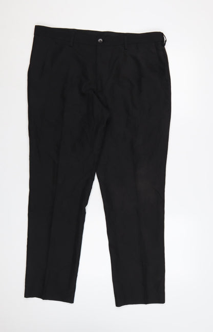 Marks and Spencer Men's Black Slim Fit Dress Pants 36S