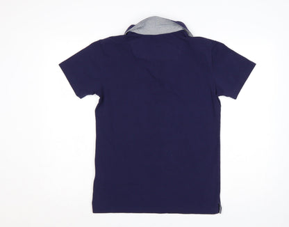 Strength & Honour Men's Blue Cotton Polo Shirt Size M