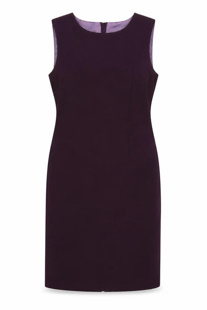 Sara Woman Purple Sheath Dress Women Size 14 Sleeveless Lined Workwear