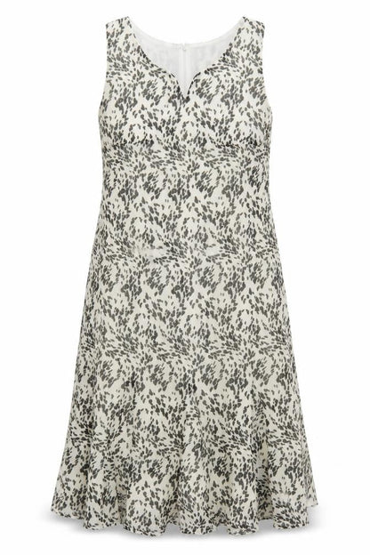 Bonmarché Women’s Grey Animal Print Sleeveless A-Line Dress Size 14