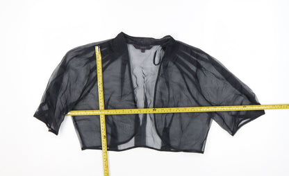 Coast Women's Black Sheer Kimono Blouse Size L