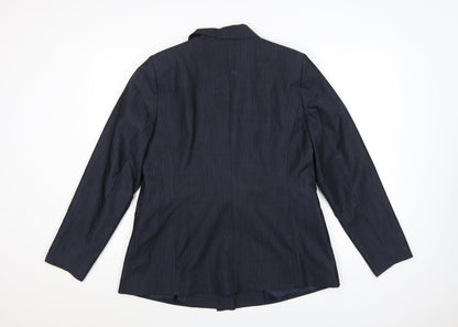 V by Very Women's Navy Double-Breasted Blazer Jacket UK 16