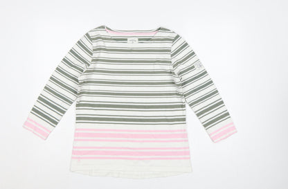 Joules Women’s Multicoloured Stripe Cotton Long Sleeve T-Shirt UK10