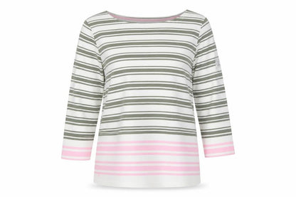 Joules Women’s Multicoloured Stripe Cotton Long Sleeve T-Shirt UK10