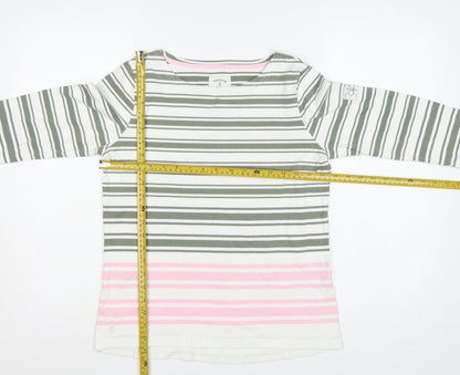 Joules Women’s Multicoloured Stripe Cotton Long Sleeve T-Shirt UK10