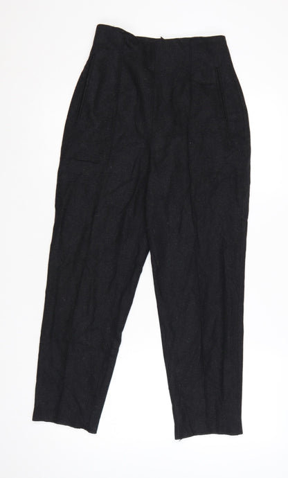 Dolce & Gabbana Womens Black Wool Blend Cropped Trousers Size 14