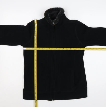 Maine New England Women's Black Fleece Jacket Size 10