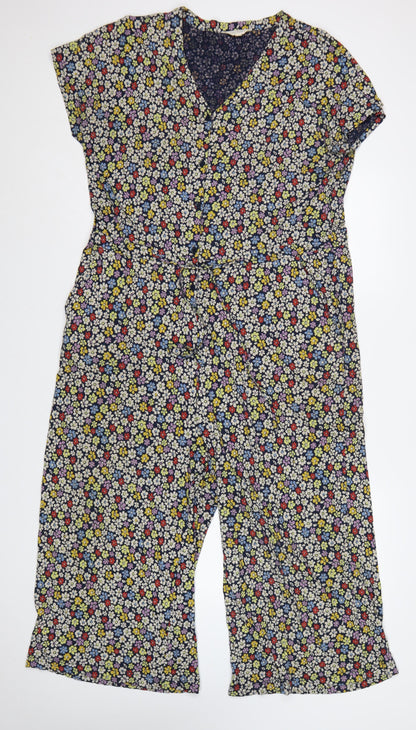 Seasalt Cornwall Women’s Blue Floral Rose Trellis Jumpsuit Size 14