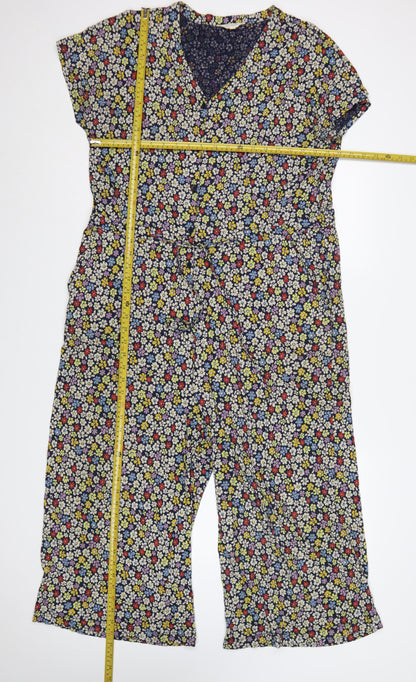 Seasalt Cornwall Women’s Blue Floral Rose Trellis Jumpsuit Size 14