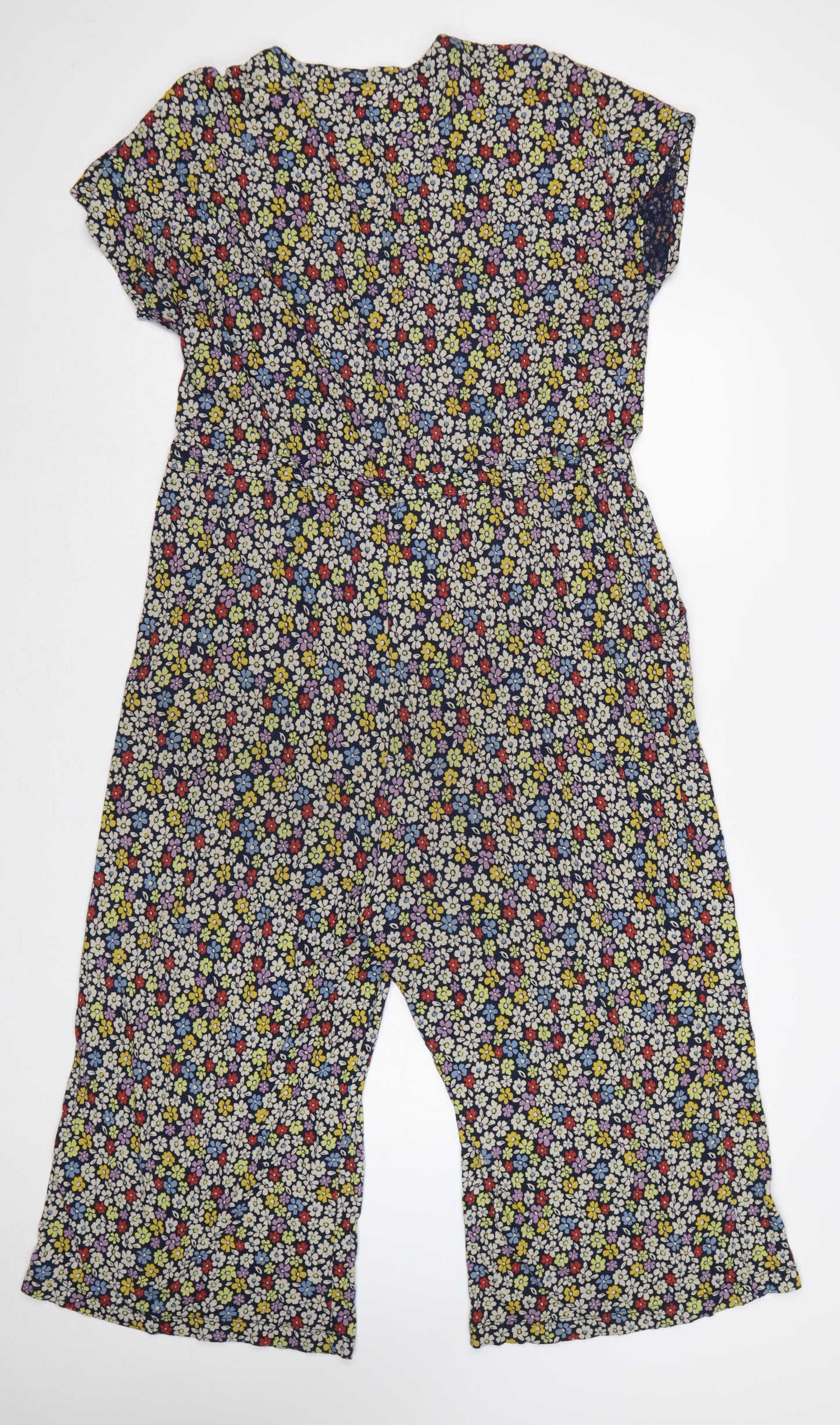 Seasalt Cornwall Women’s Blue Floral Rose Trellis Jumpsuit Size 14