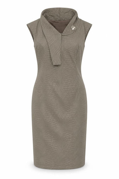 James Lakeland Women Beige UK 8 Sheath Animal Print Dress