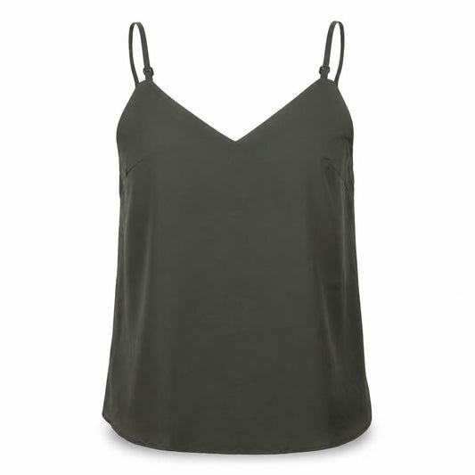 ASOS Women Green UK 16 Adjustable Strap V-Neck Camisole Tank Top