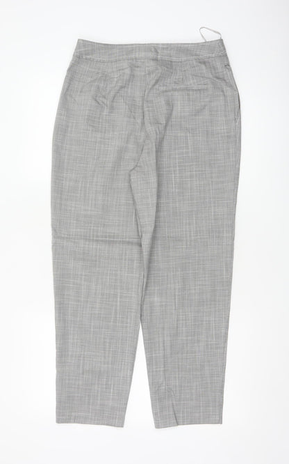 Topshop Women Grey Size 10 Pleated Tapered Dress Trousers Pockets