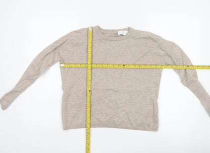 The White Company Women’s Beige Size 8 Button Back Knit Pullover