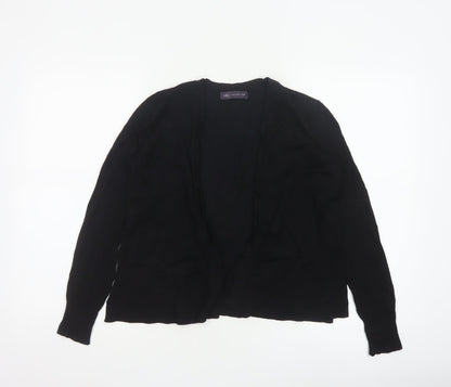 Marks and Spencer Women’s Black Size 8 Open V-Neck Cardigan
