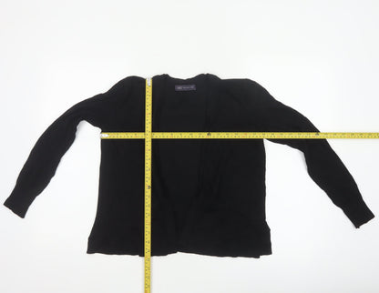 Marks and Spencer Women’s Black Size 8 Open V-Neck Cardigan