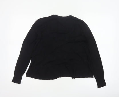 Marks and Spencer Women’s Black Size 8 Open V-Neck Cardigan