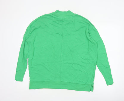Next Women Green High Neck Viscose Knit Jumper Size M UK 12