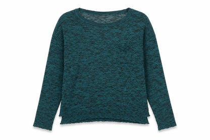 H&M Women Green Marl Knit Round Neck Long Sleeve Jumper Size M