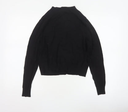 Marks & Spencer Women’s Black Size 12 Button Crew Neck Cardigan