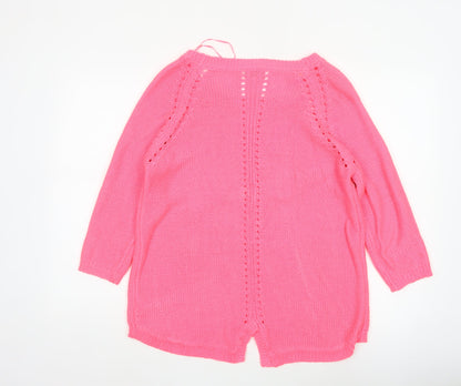 F&F Women’s Pink Size 16 Chunky Knit Raglan Tunic Jumper