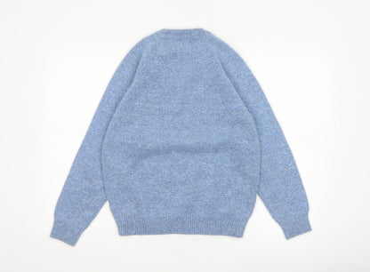 Damart Women’s Blue Cable Knit Round Neck Jumper UK 14