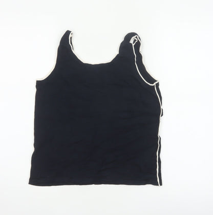 Marks and Spencer Women Black M Tank Top Contrast Trim Stretch