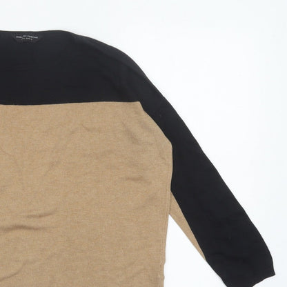 Dorothy Perkins Women’s Small Black Beige Colour Block Knit Jumper