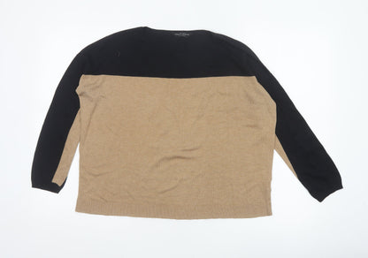 Dorothy Perkins Women’s Small Black Beige Colour Block Knit Jumper