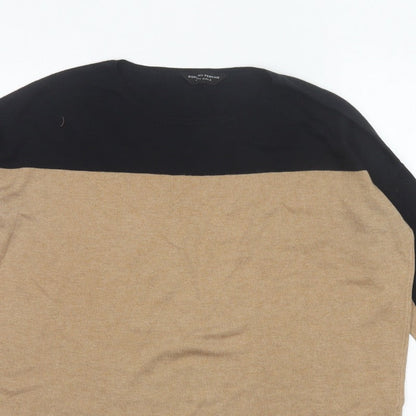 Dorothy Perkins Women’s Small Black Beige Colour Block Knit Jumper